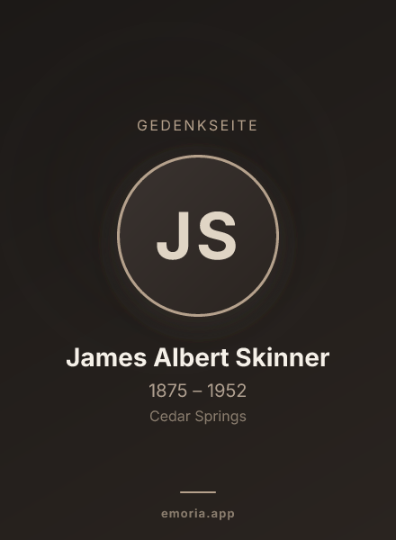 Gedenkportrait von James Albert Skinner