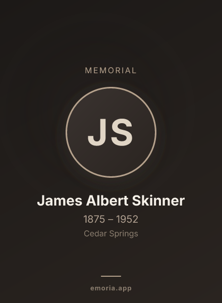 Memorial portrait of James Albert Skinner