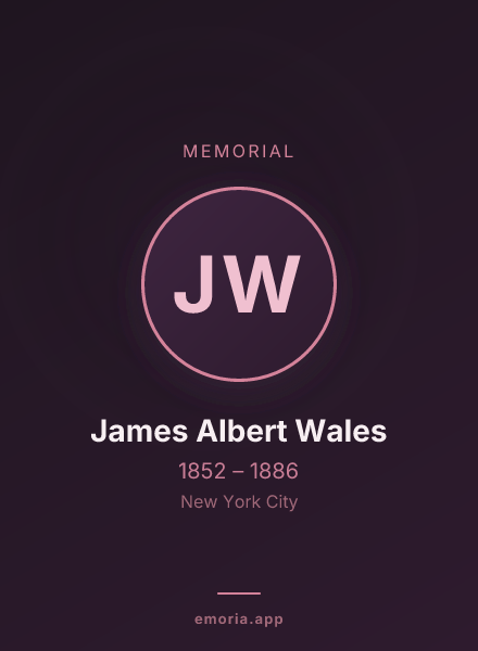 Memorial portrait of James Albert Wales