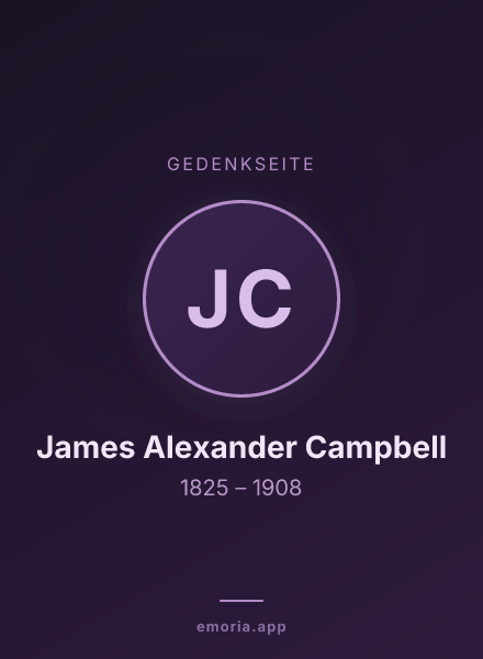 Gedenkportrait von James Alexander Campbell