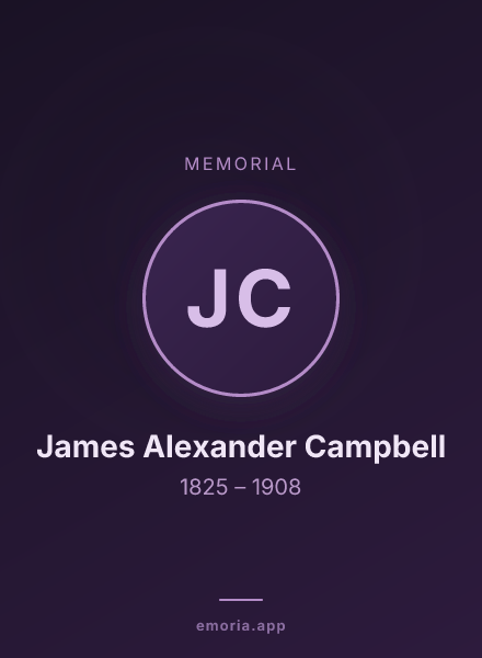 Memorial portrait of James Alexander Campbell