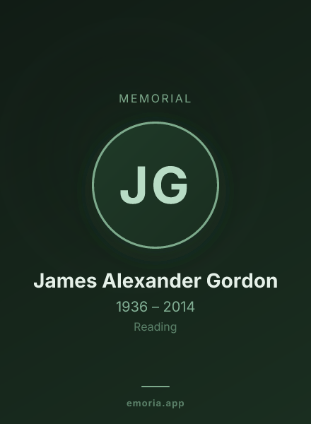 Memorial portrait of James Alexander Gordon