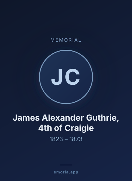 Memorial portrait of James Alexander Guthrie, 4th of Craigie