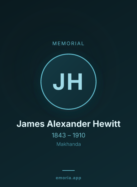 Memorial portrait of James Alexander Hewitt