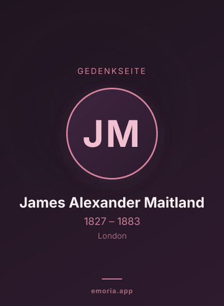 Gedenkportrait von James Alexander Maitland