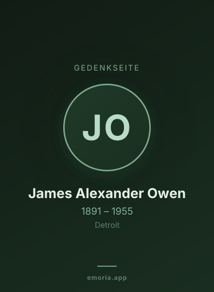 Gedenkportrait von James Alexander Owen