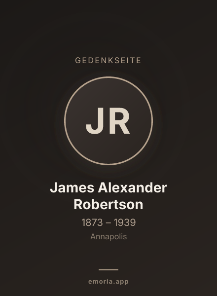 Gedenkportrait von James Alexander Robertson