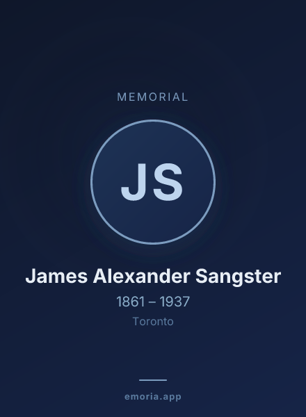Memorial portrait of James Alexander Sangster
