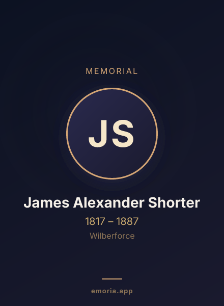 Memorial portrait of James Alexander Shorter