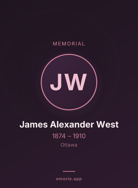 Memorial portrait of James Alexander West