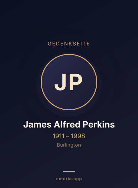 Gedenkportrait von James Alfred Perkins
