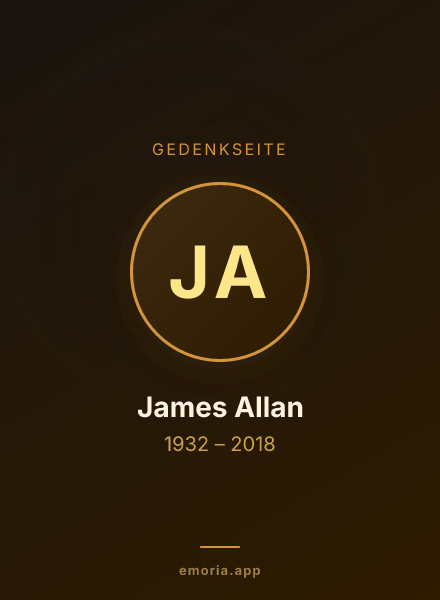 Gedenkportrait von James Allan