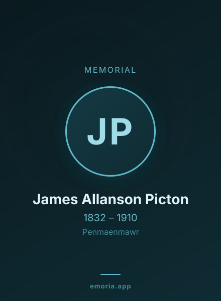 Memorial portrait of James Allanson Picton