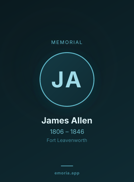 Memorial portrait of James Allen