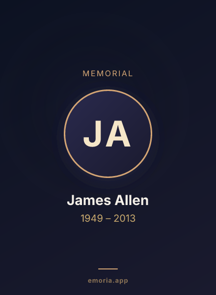 Memorial portrait of James Allen