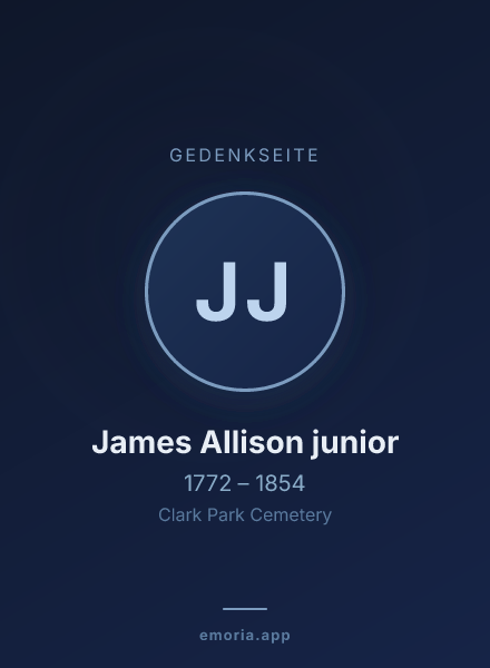 Gedenkportrait von James Allison junior