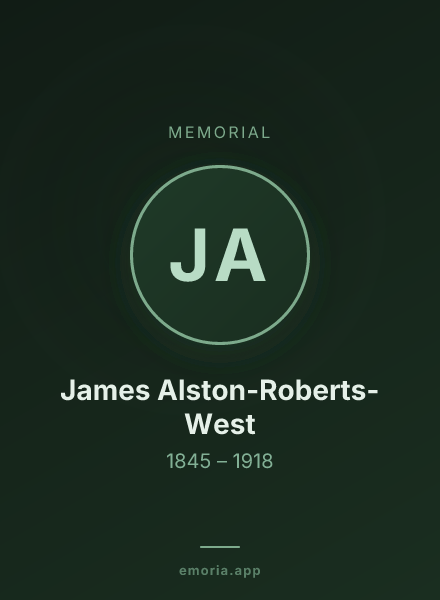 Memorial portrait of James Alston-Roberts-West