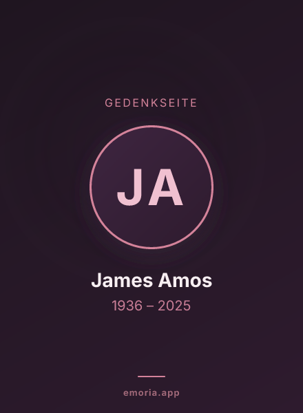 Gedenkportrait von James Amos