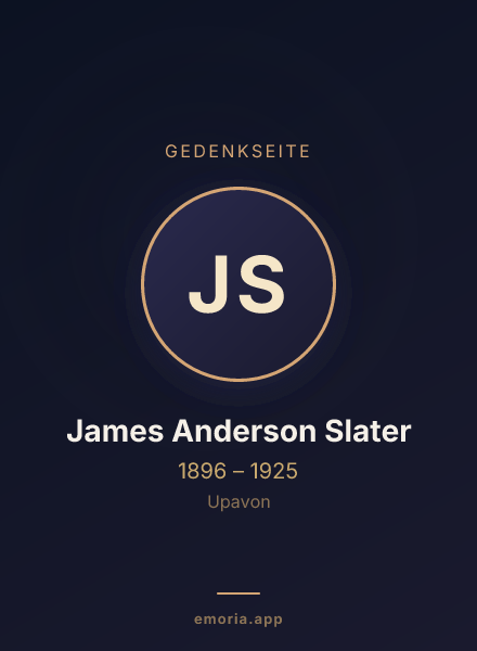 Gedenkportrait von James Anderson Slater