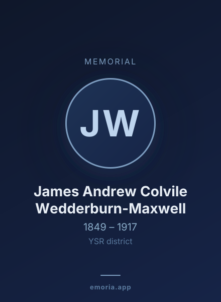 Memorial portrait of James Andrew Colvile Wedderburn-Maxwell