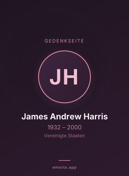 Gedenkportrait von James Andrew Harris