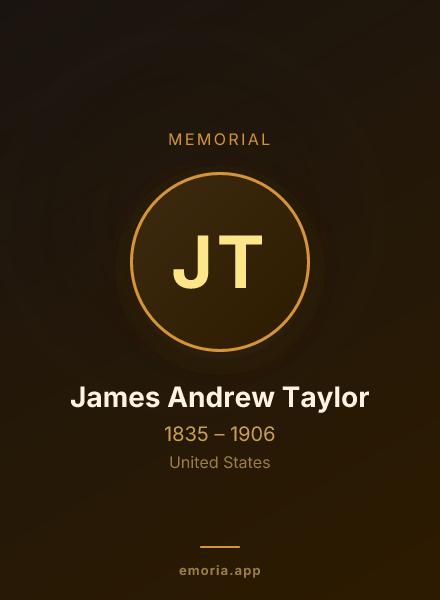 Memorial portrait of James Andrew Taylor