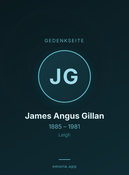Gedenkportrait von James Angus Gillan