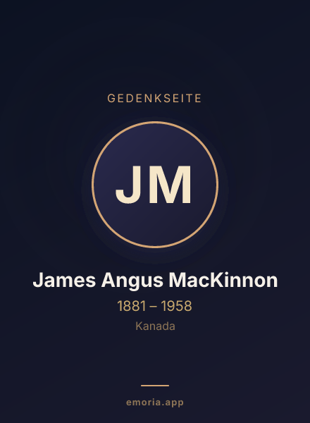 Gedenkportrait von James Angus MacKinnon