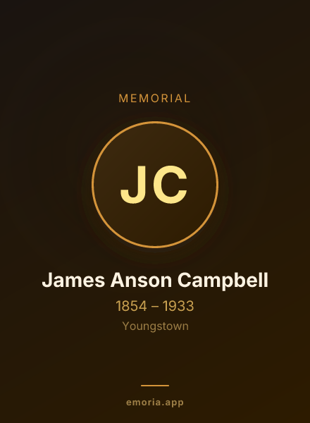 Memorial portrait of James Anson Campbell