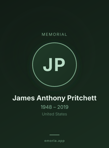 Memorial portrait of James Anthony Pritchett
