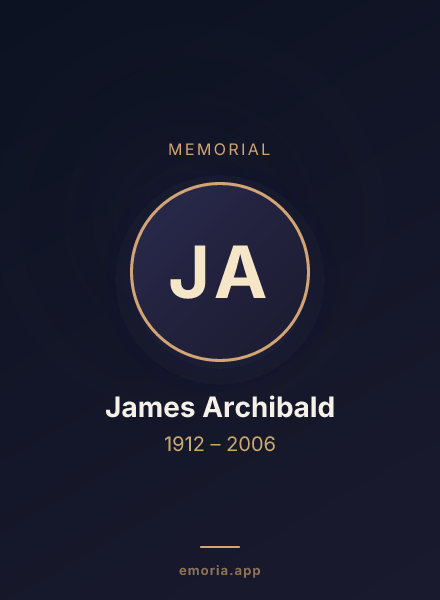 Memorial portrait of James Archibald