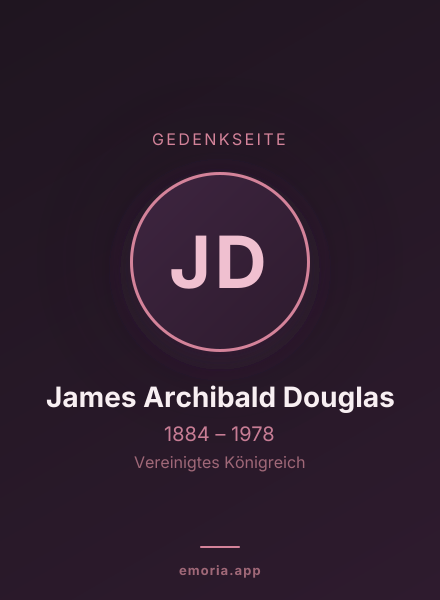 Gedenkportrait von James Archibald Douglas