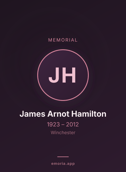 Memorial portrait of James Arnot Hamilton