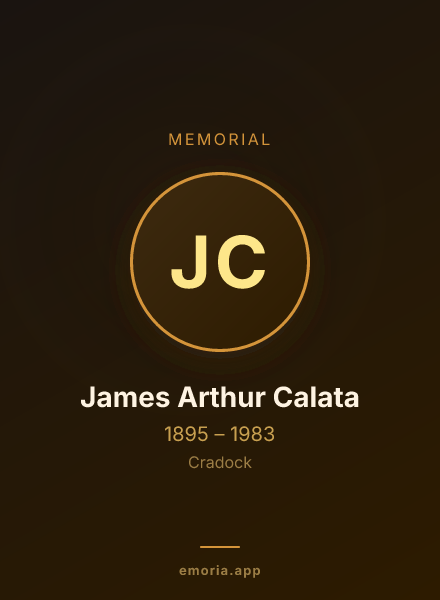 Memorial portrait of James Arthur Calata