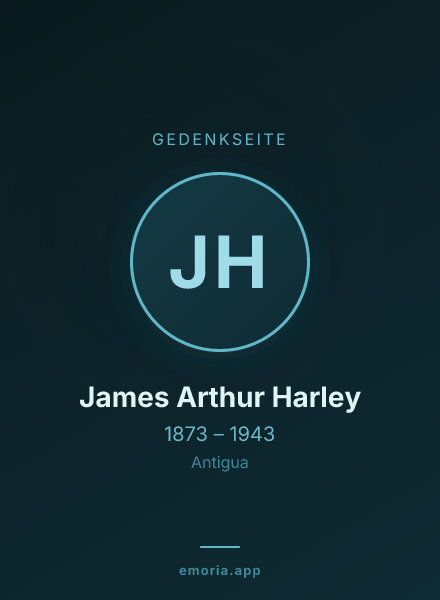 Gedenkportrait von James Arthur Harley