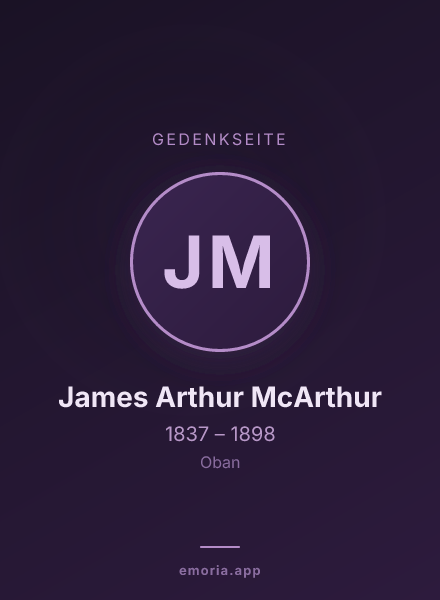 Gedenkportrait von James Arthur McArthur