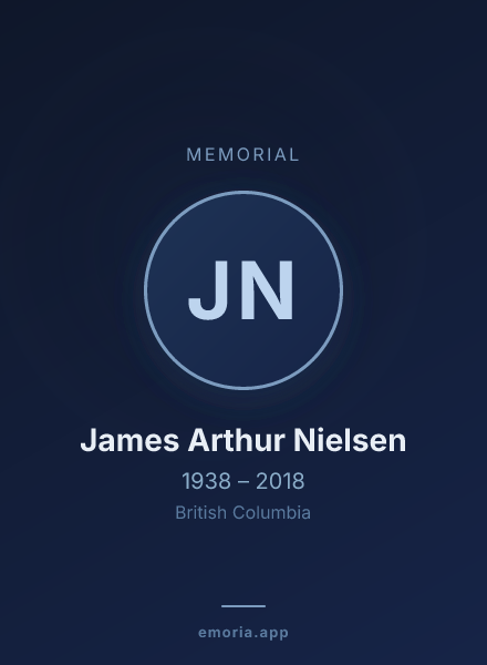 Memorial portrait of James Arthur Nielsen