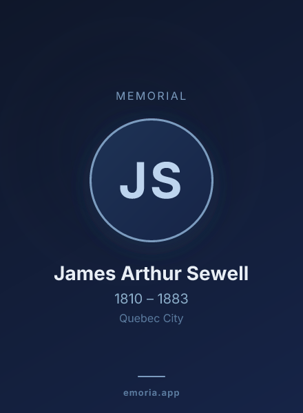 Memorial portrait of James Arthur Sewell