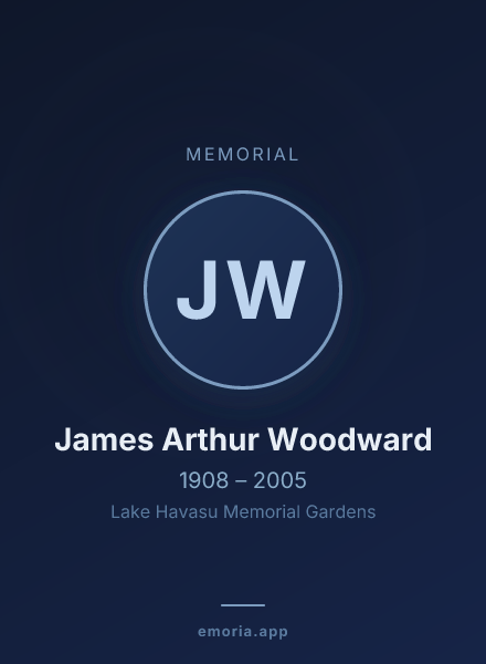Memorial portrait of James Arthur Woodward