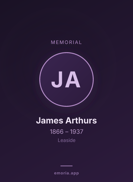 Memorial portrait of James Arthurs