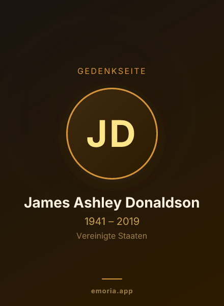 Gedenkportrait von James Ashley Donaldson