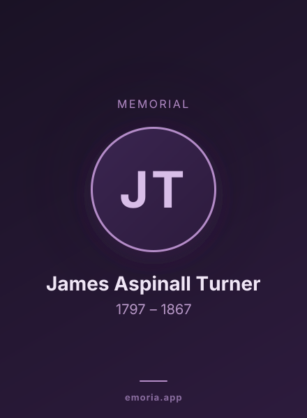 Memorial portrait of James Aspinall Turner
