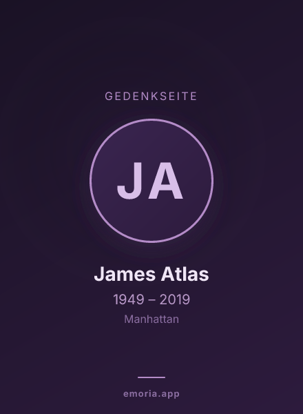 Gedenkportrait von James Atlas