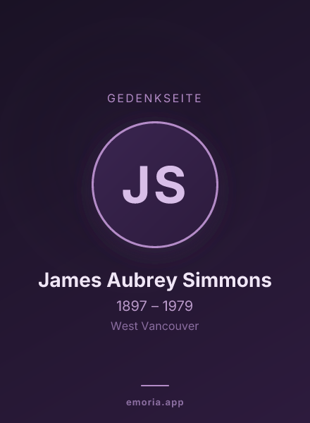 Gedenkportrait von James Aubrey Simmons