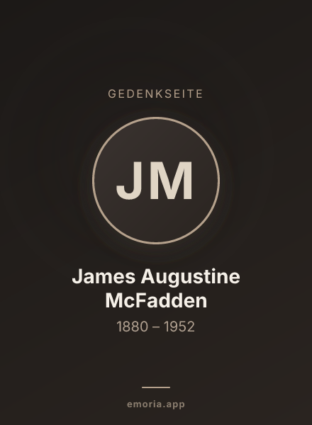 Gedenkportrait von James Augustine McFadden