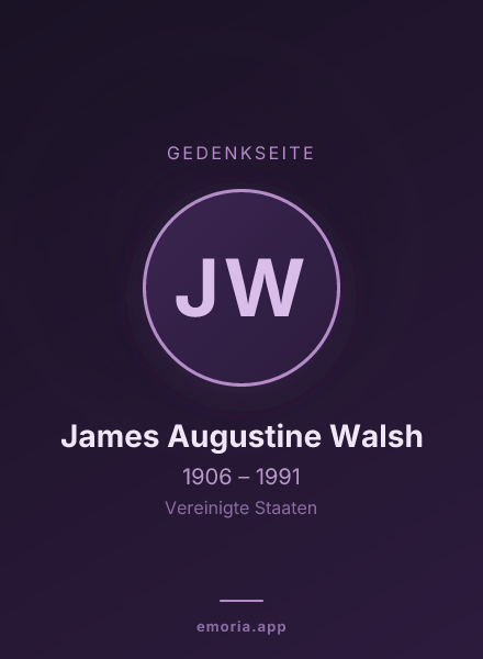 Gedenkportrait von James Augustine Walsh
