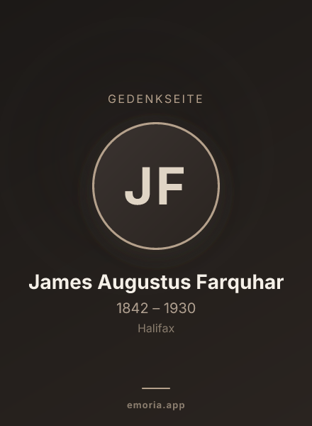Gedenkportrait von James Augustus Farquhar