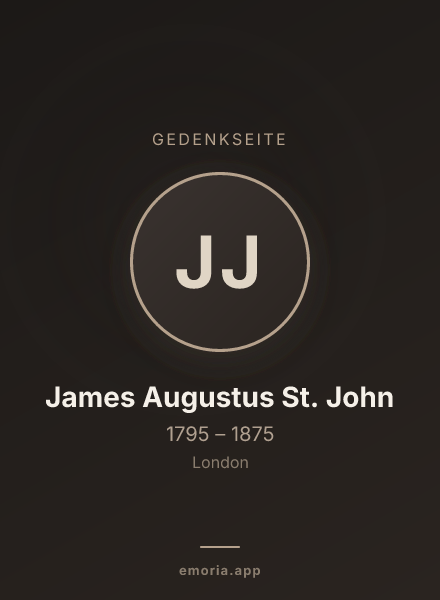 Gedenkportrait von James Augustus St. John
