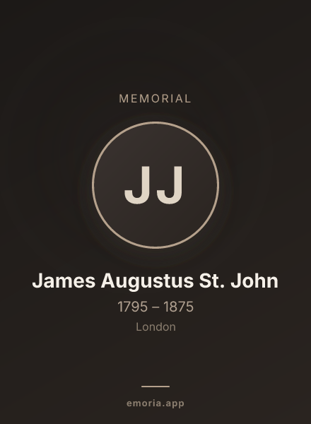 Memorial portrait of James Augustus St. John