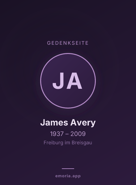 Gedenkportrait von James Avery